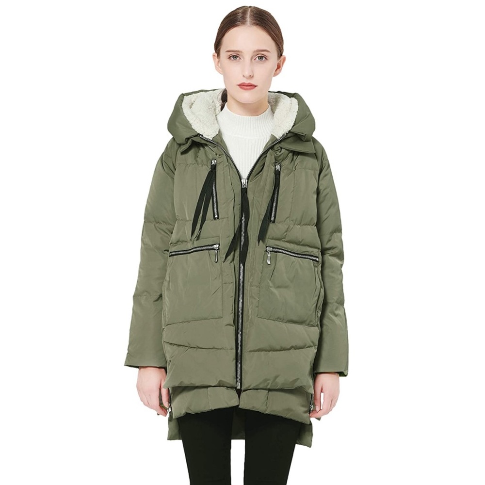 Orolay women’s army green thickened down puffer jacket - Picture 1 of 15